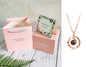 Coffret Cadeau Collier Rose, Cadeau Parfait pour marquer un souvenir