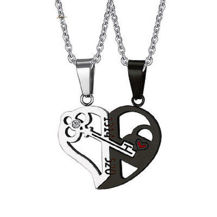 Ensemble collier pendentif amour pour saint valentin